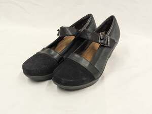 NAOT Dashing Comfort Low Heel Mary Jane Women's Size EU 38 US 8 Black Gray
